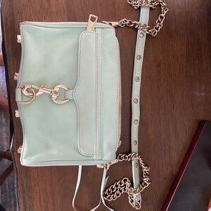 Mint Green Rebecca Minkoff Leather Shoulder Bag